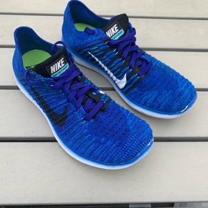 Nike Free RN Flyknit Blue Shoes size 7.5